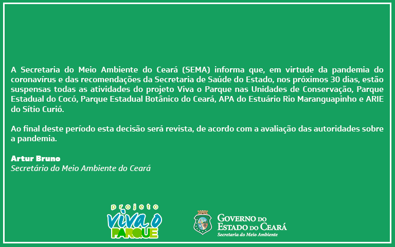 Sema suspende projeto Viva o Parque